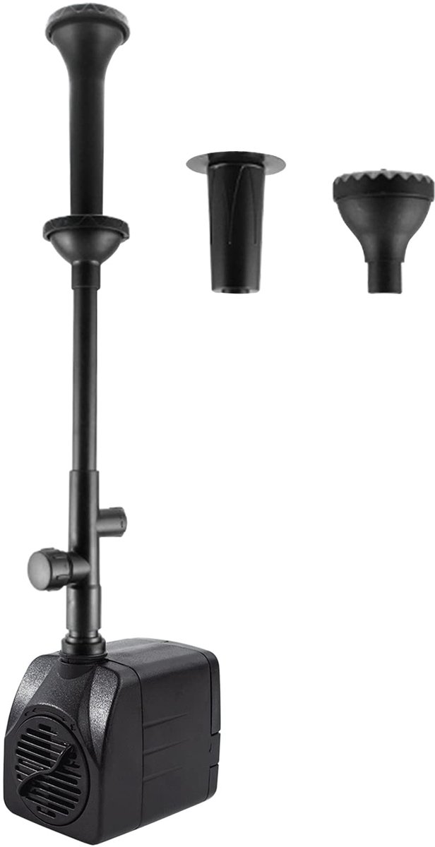 SnelShoppen - Vijverpomp met Filter, Kleine Verstelbare Aquariumpomp, Mini-Dompelpomp 2000 l/h voor Tuin, Waterval, Fontein, 25 W met 3 Sproeiers 220