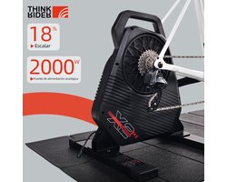 Intelligente Fietstrainer - Indoor Trainer - Thuis trainen - Directe Aandrijving - 2000W - Zwart