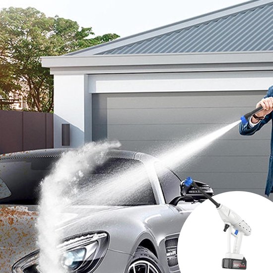 Draadloze Hogedrukreiniger - Elektrische Autowasmachine - Buitenruimte Schoonmaken - Veelzijdige Waterbron - 12000 mAh Batterij - Zwart — afbeelding 3