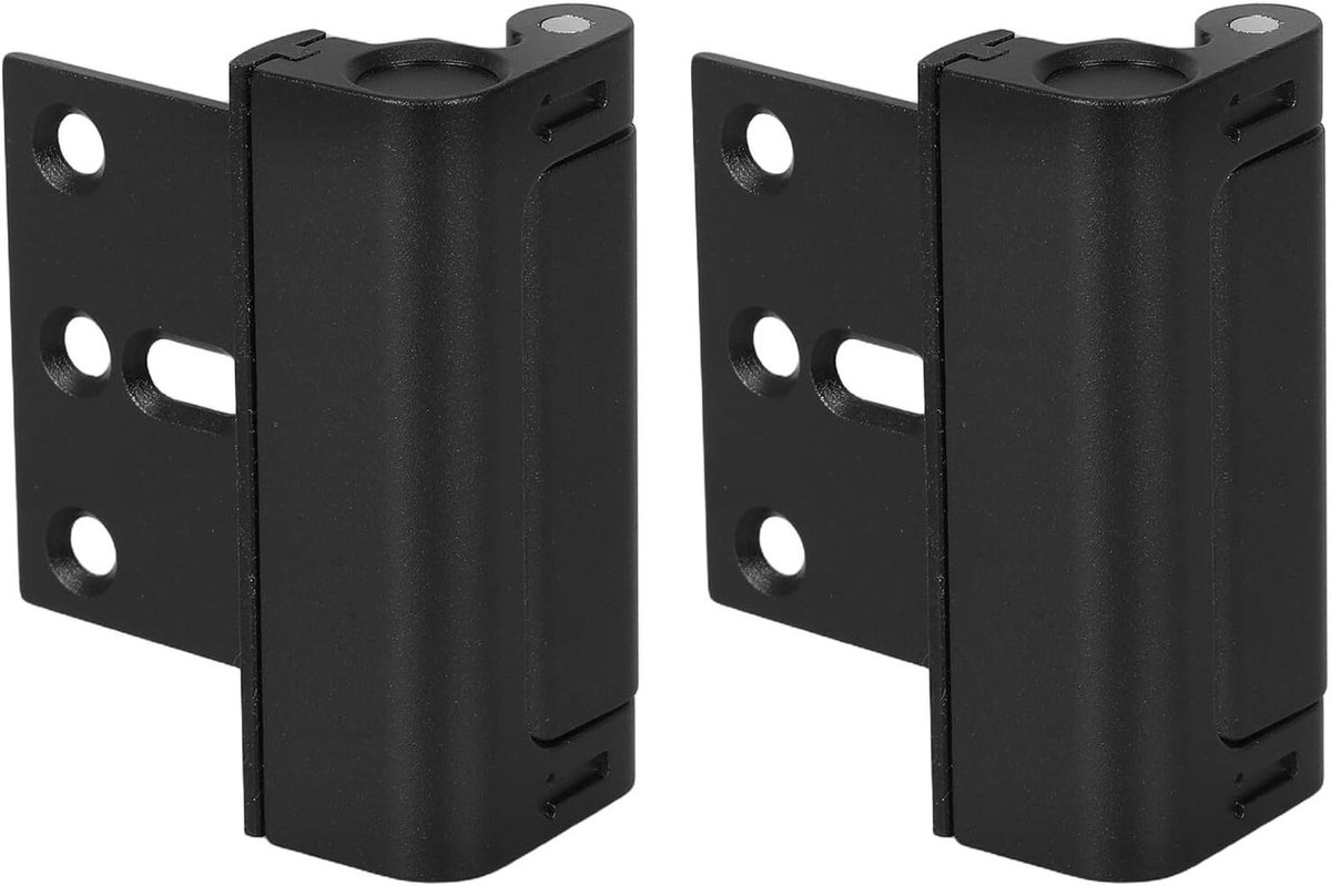 Veiligheidsdeurslot - Deurvergrendeling Kindveilig - Extra Beveiliging Huis - Aluminiumlegering - 7.7x3.4x2.5cm - Zwart