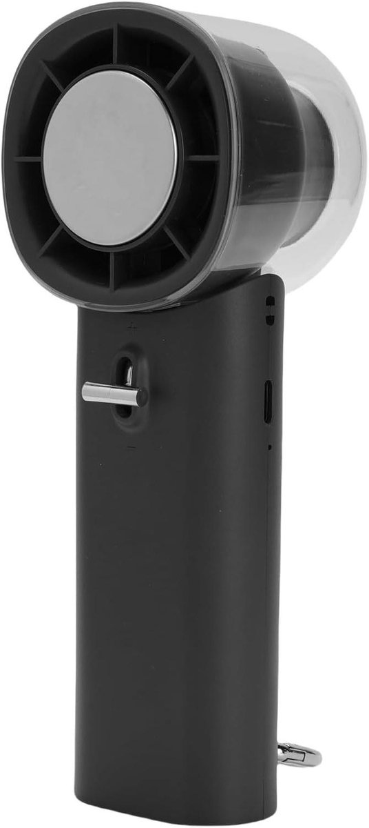 Draagbare Handventilator - Mini Ventilator Oplaadbaar - Persoonlijke Verkoeling - Vijf Snelheidsniveaus - 60x55.5x162mm - Grijs