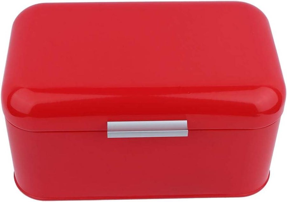 Broodtrommel - Keuken Opberger - Brood Vers Houden - Vintage Design - 30.5 cm - Rood