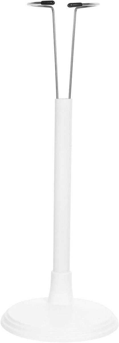 Verstelbare Pop Steunhouder - Display Standaard - Figuren Weergeven - Ronde Basis Stabiliteit - 24 cm Hoog - Wit