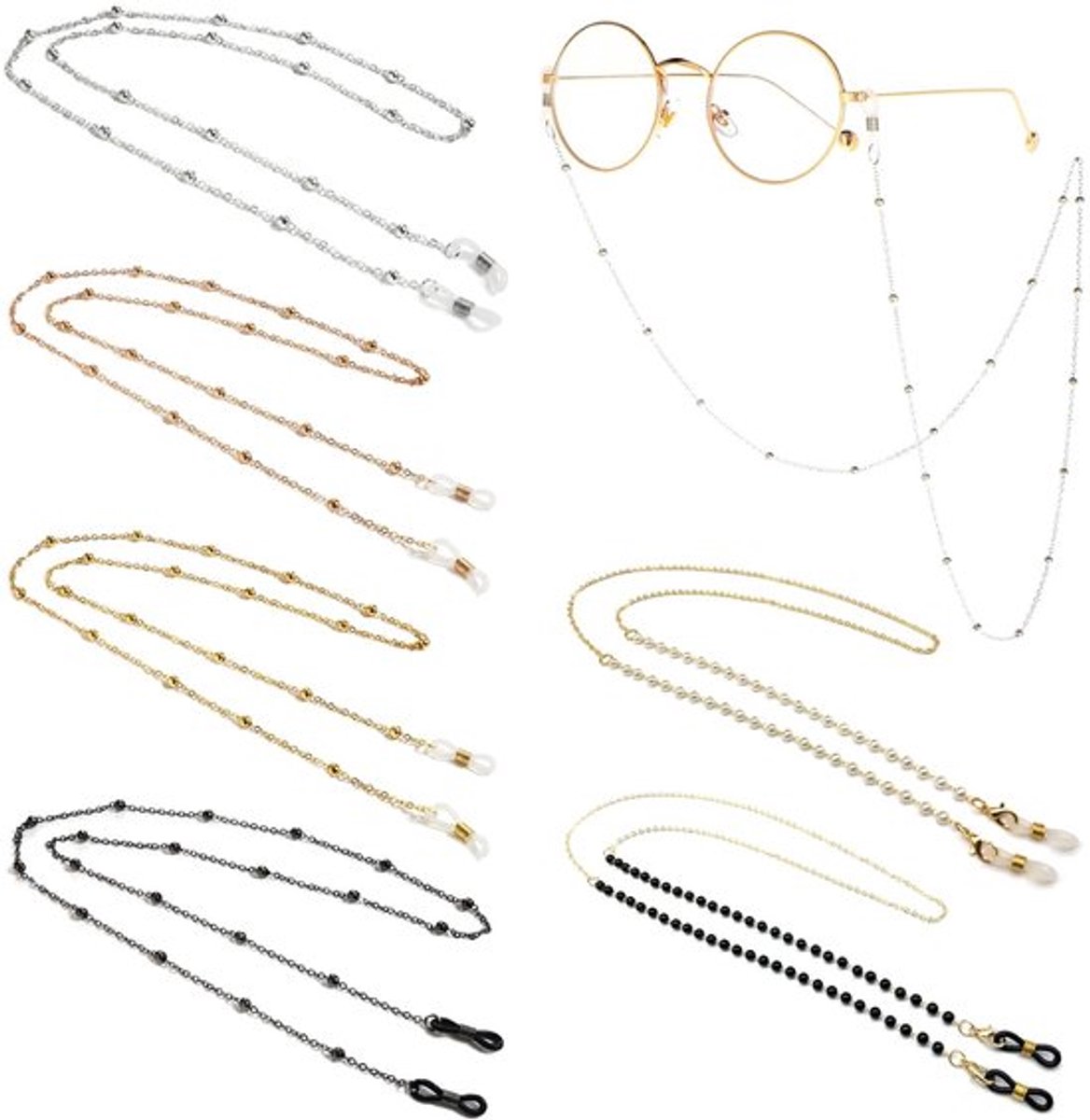 - Zonnebril Ketting - Anti-Verlies Cord - Goud - Brilaccessoires - Decoratie voor Bril - Geschikt voor Volwassenen