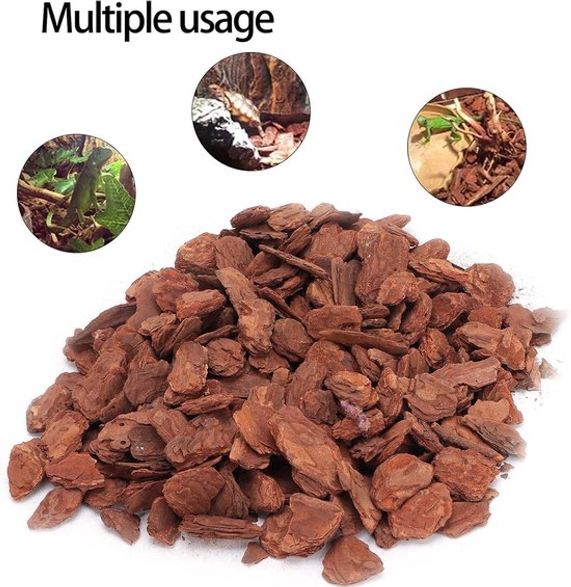 Stoer - Bodembedekking Reptielen - Natuurlijke - Substraat - Slangen - Amfibieën - Dennenschors - Korrel Strooisel - Geschikt voor - Kleine Deeltjes, 250g.