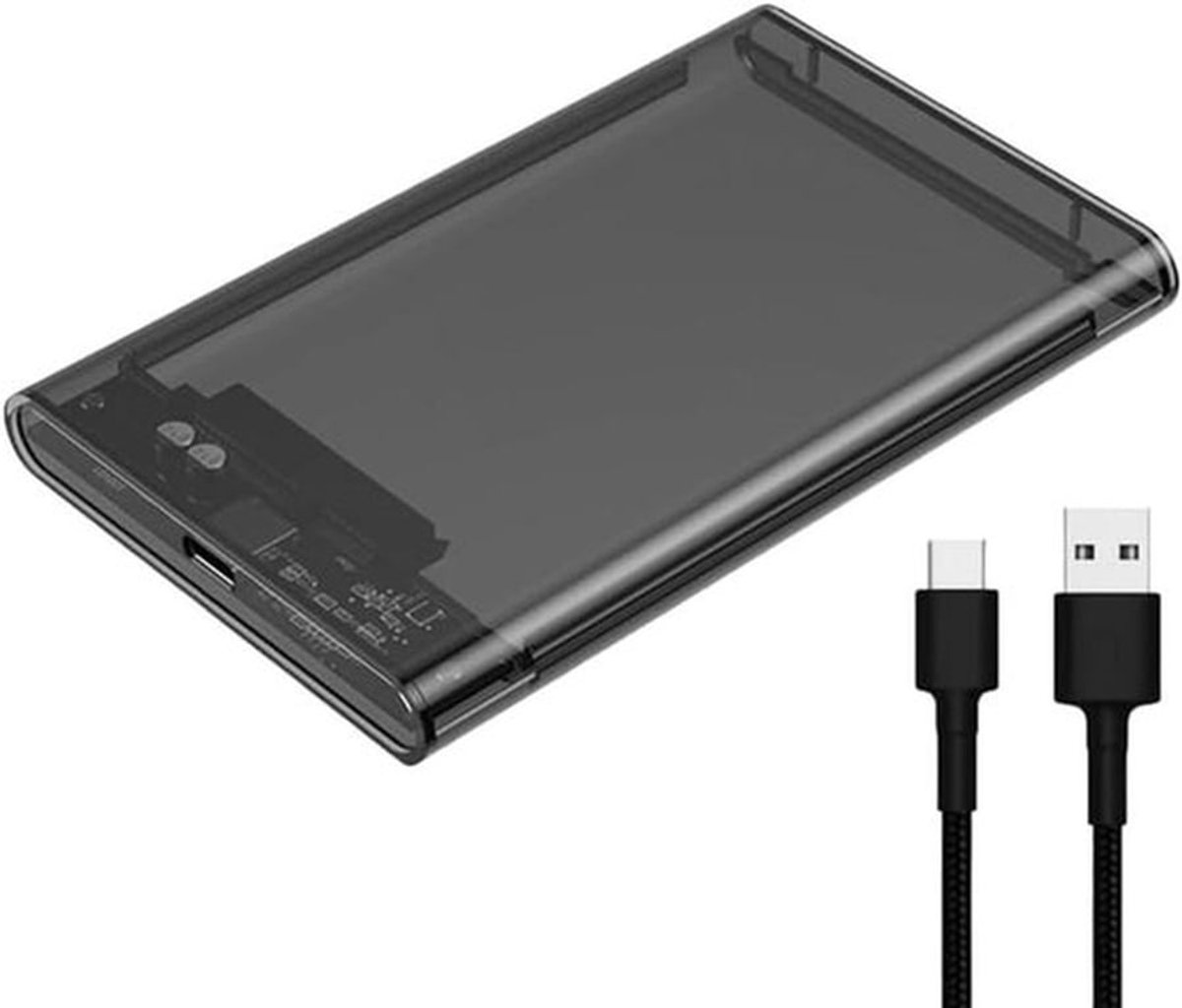 Externe Harde Schijf Behuizing voor 2,5 Inch SSD en HDD - SATA naar USB 3.1 - Tool-Free - Clear - 7/9,5 mm - UASP SATA-ondersteuning