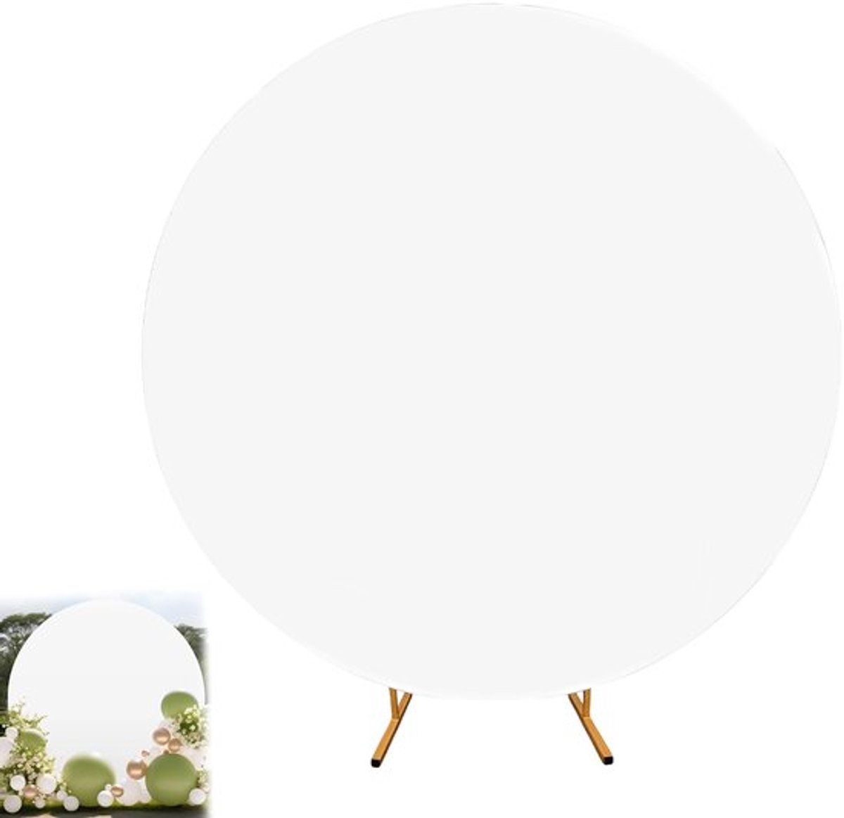 Zuiver Witte Ronde Achtergrond 2m voor Fotografie - Opvouwbare Cover voor Pasgeborenen
