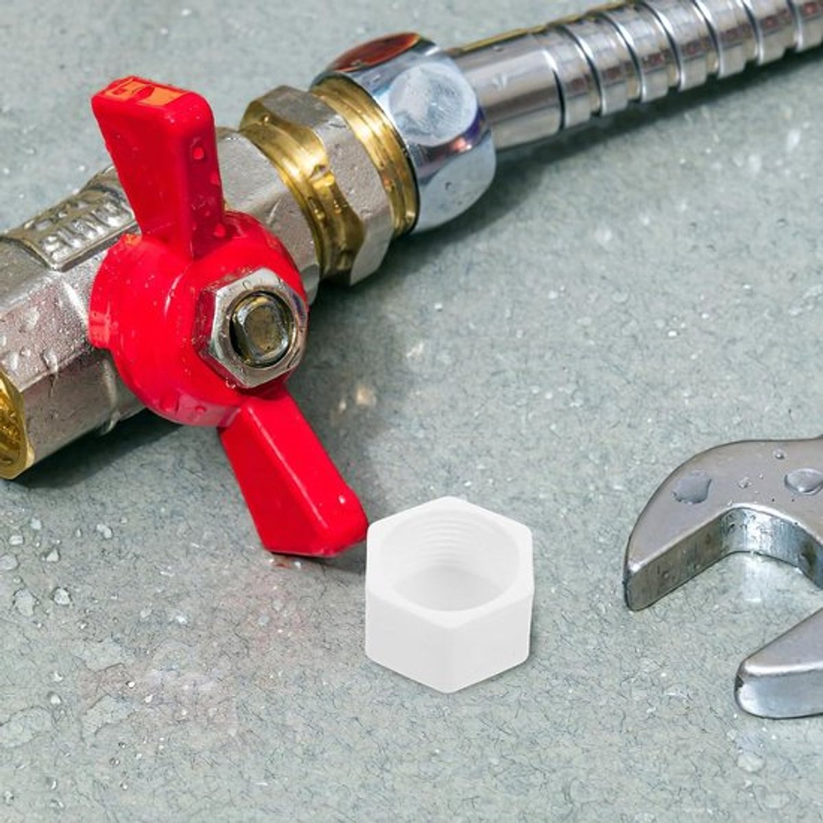 20 stuks witte buiseindkappen met binnendraad voor 1 inch PVC-buis