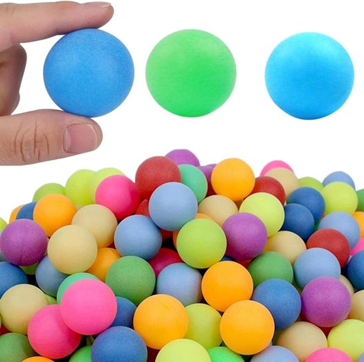 50 stuks Tafeltennis Pingpongballen in Diverse Kleuren voor Recreatieve Activiteiten