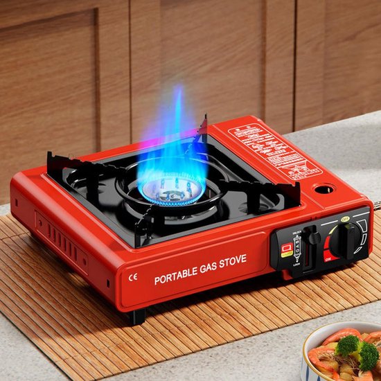 Camping Kooktoestel - Draagbaar Gasstel - Outdoor Koken - Dubbel Systeem - 36 x 28 x 9.2 cm - Metaal — afbeelding 5