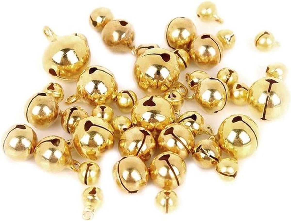 Metalen belletjes voor kerst, bruiloft en decoratie - 100 stuks