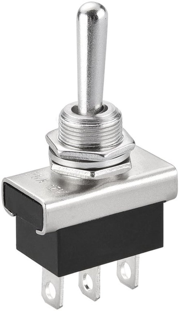 - Schakelaar - Zware uitvoering - Metalen schakelaar - 25A 12V - Aan/Uit - Betrouwbare Schakelaar voor Elektrische Apparaten - Geschikt voor Voeding