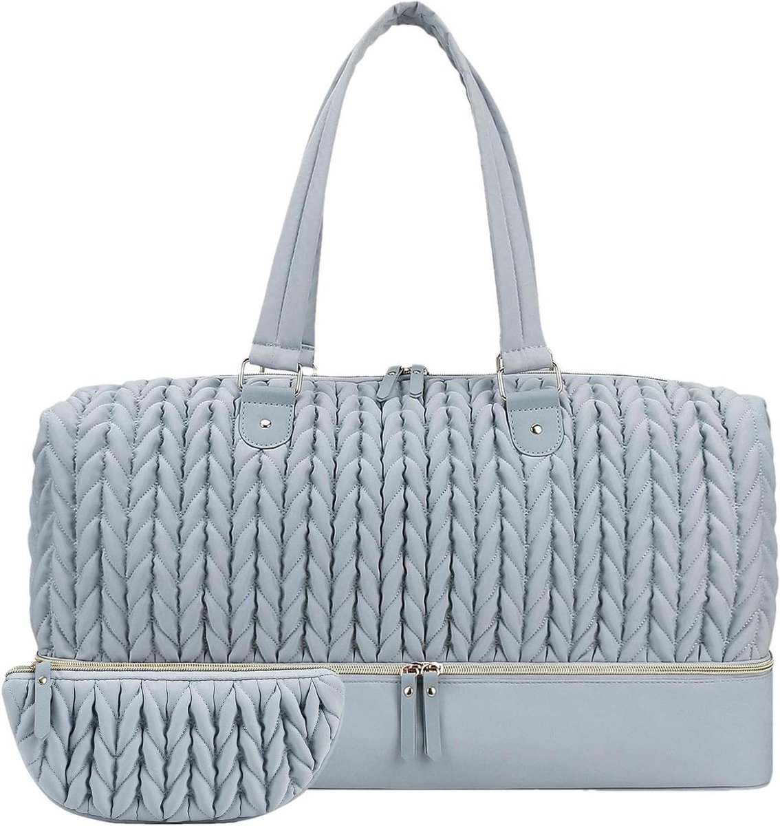 Luiertas Tote - Luier Organizer - Babyverzorging Onderweg - Grote Opening Ontwerp - 357B x 164H cm - Lichtblauw