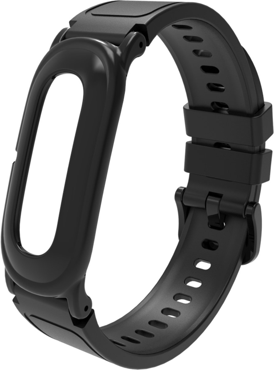 Stravo TPU Sportbandje – Geschikt voor Fitbit Air – Zacht, Comfortabel & Waterbestendig Siliconen Horlogebandje – Zwart