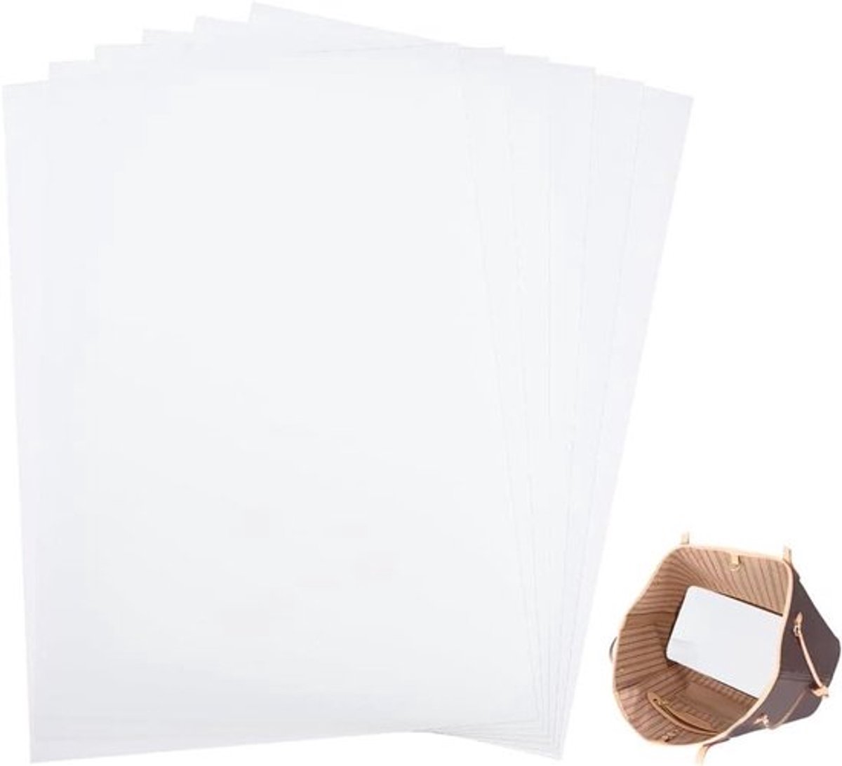 6 stuks kunststof bodem voor tassen, inzetstuk rechthoekige rugzakken, stabilisator transparant inzetstuk, werktas accessoire.