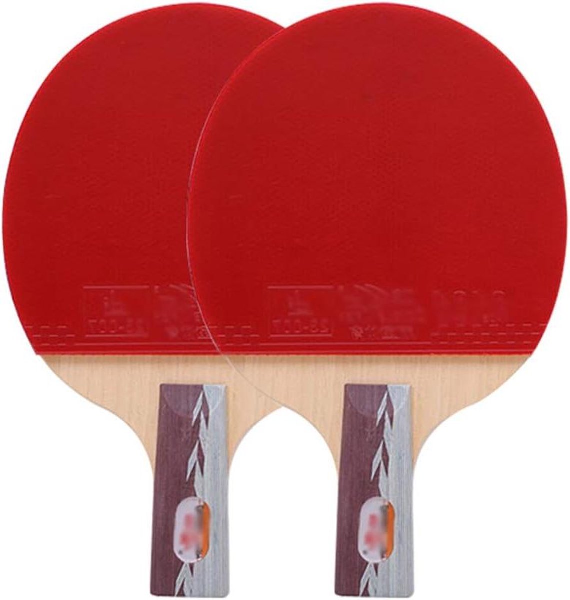 Tafeltennisbatjes - Pingpongrackets - Gezinsactiviteiten - Dubbelzijdig rubber - 2 stuks - Niet gespecificeerd