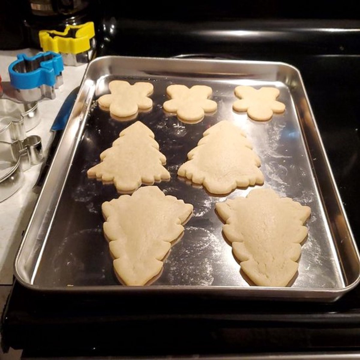Set van 2 roestvrijstalen bakplaten voor oven, rechthoekige grote pannen voor roosteren en grillen van koekjes.