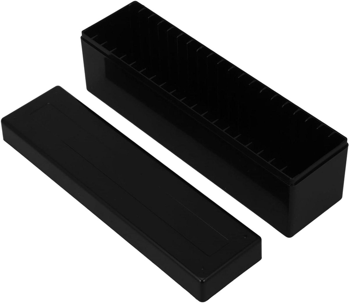 Munten Opbergdoos - Geldhouder Muntencollectie - Munten Organiseren - Gladde Afwerking - 26.50 x 9.00 x 6.90 cm - Zwart