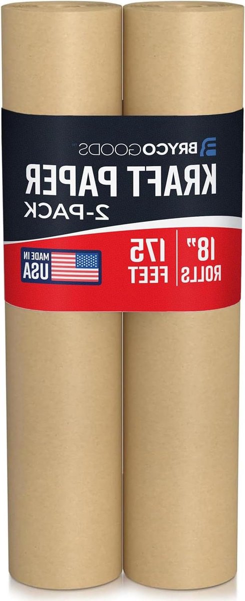Kraftpapier Rollen - Verpakking Papier - Verhuizen Knutselen - Gemaakt in VS - 0.45 x 53m - Bruin