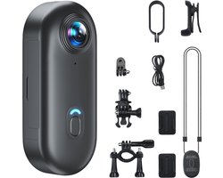 Livista Mini Action Camera 4k - Body camera - Fiets , Ski & Voetbal Camera - Handsfree POV Camera - Compacte Sportcamera - Met Live App-View – WiFi camera - Zwart