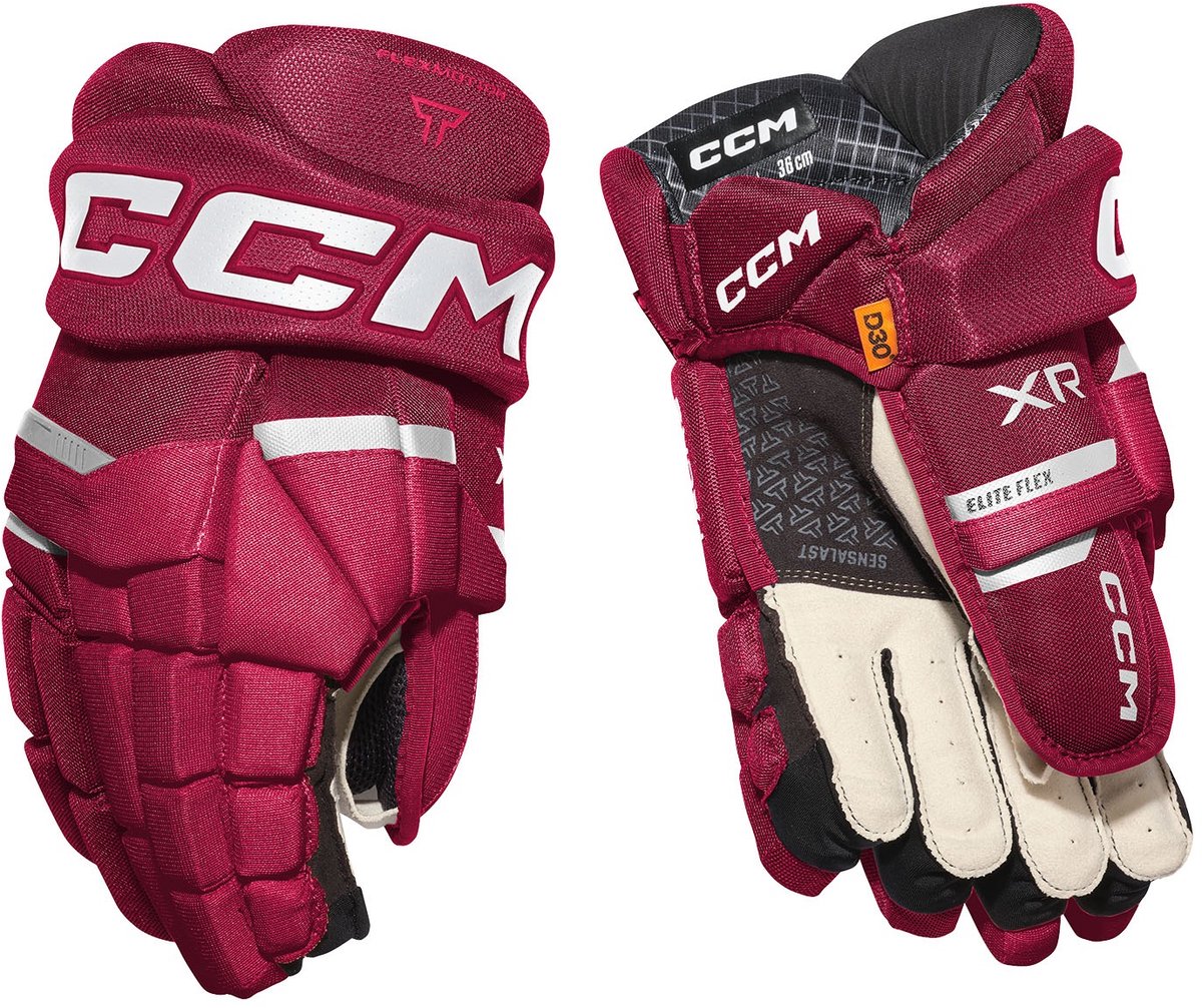 CCM Tacks XR IJshockeyhandschoenen - Senior - Rood/Wit - 15 - D3O Zero - ASD