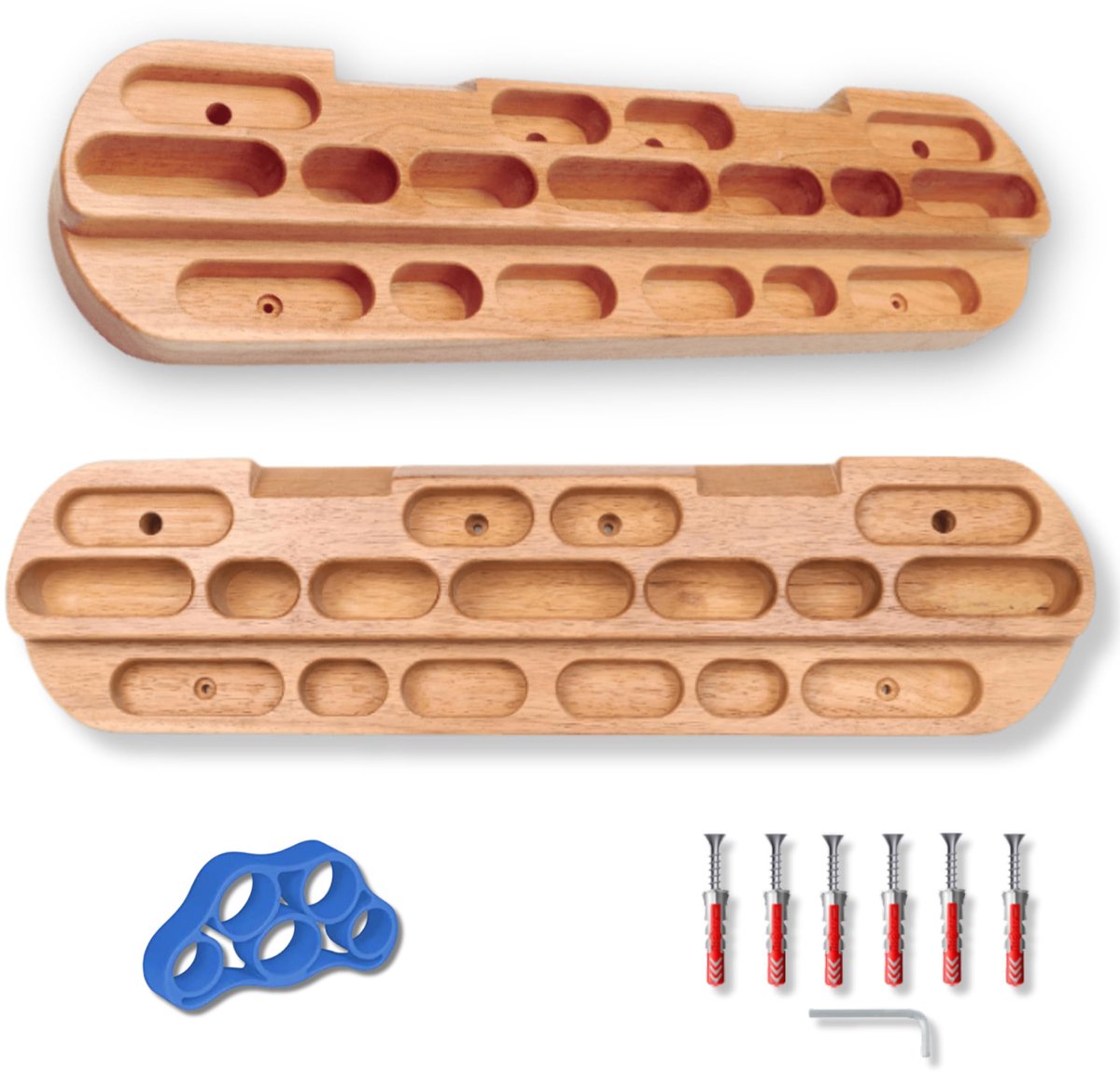 SnelShoppen - Hangboard voor Klimmen met Diverse Grepen | Verbeter Kracht en Techniek | Klimtrainingstabel | Eenvoudig te Installeren tot 150 kg | Voo