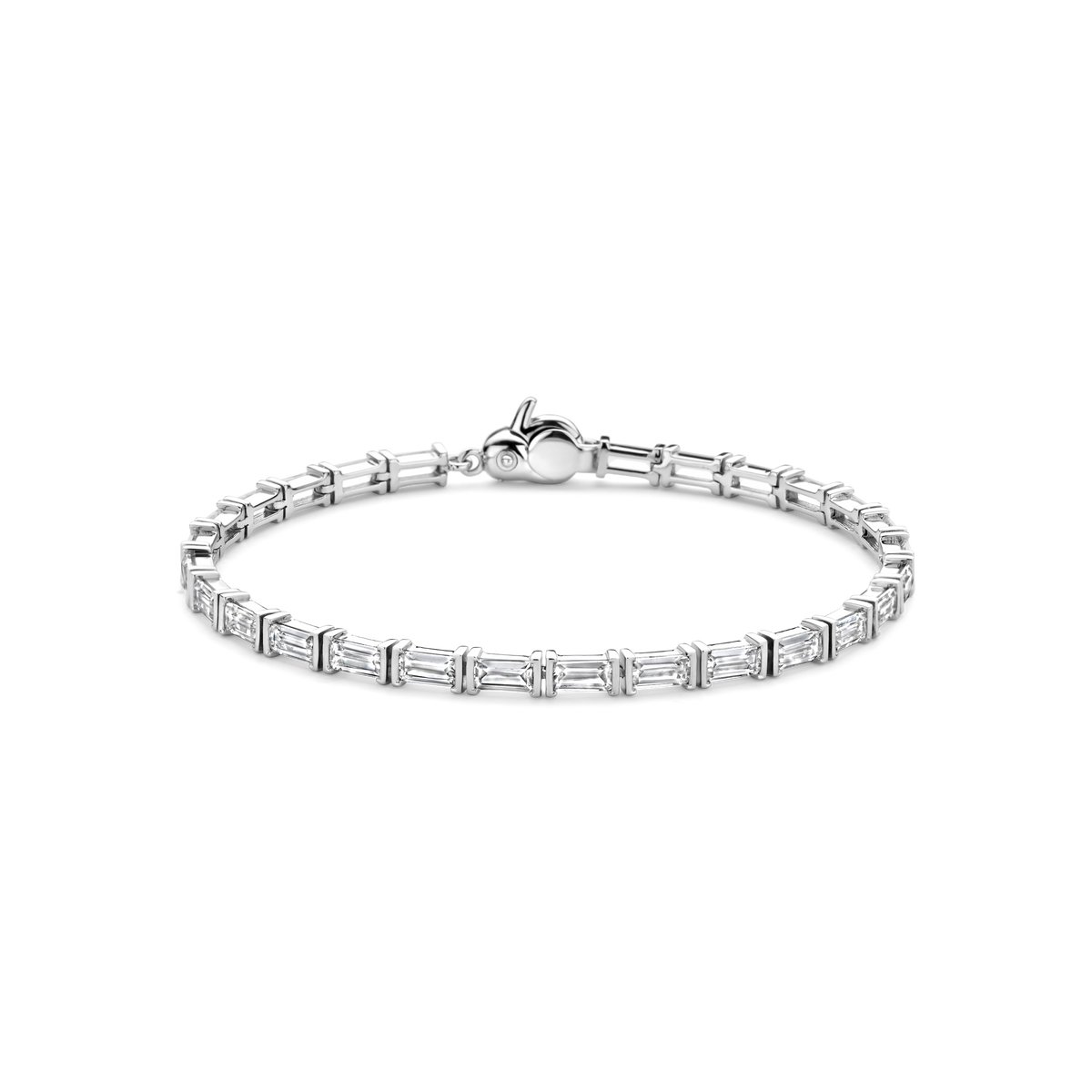 TI SENTO Dames Armband - 925 zilver - Zirconia wit - Maat S - 23041ZI