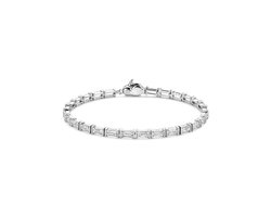 TI SENTO Dames Armband - 925 zilver - Zirconia wit - Maat S - 23041ZI