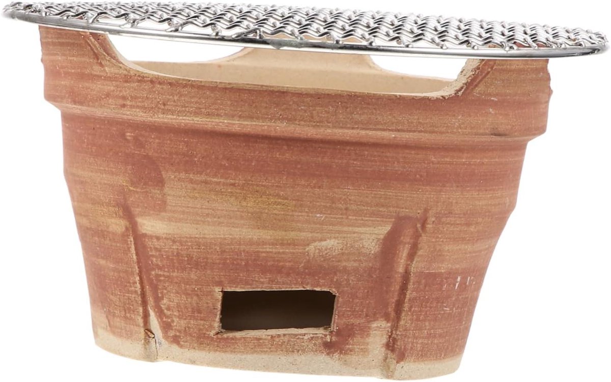 Mini Barbecue Grill - Houtskool Kachel - Buiten Koken - Compact en Draagbaar - 18.5 x 18.5 x 12 cm