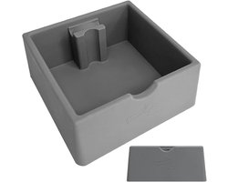 Espresso Knock Box - Koffieafvalcontainer Klopdoos - Koffiedik Verwijderen - Siliconen Schokabsorptie - 15 Liter - Grijs