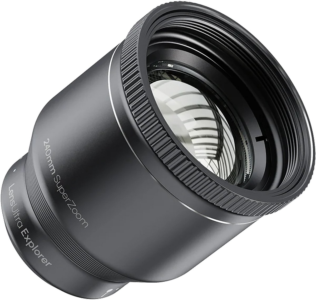 Shiftcam LensUltra Explorer 240mm Super Zoom Tele Lens – Compatible met S.Mount Systeem – Biedt 10x vergroting – Gemaakt van duurzaam aluminium - Grijs