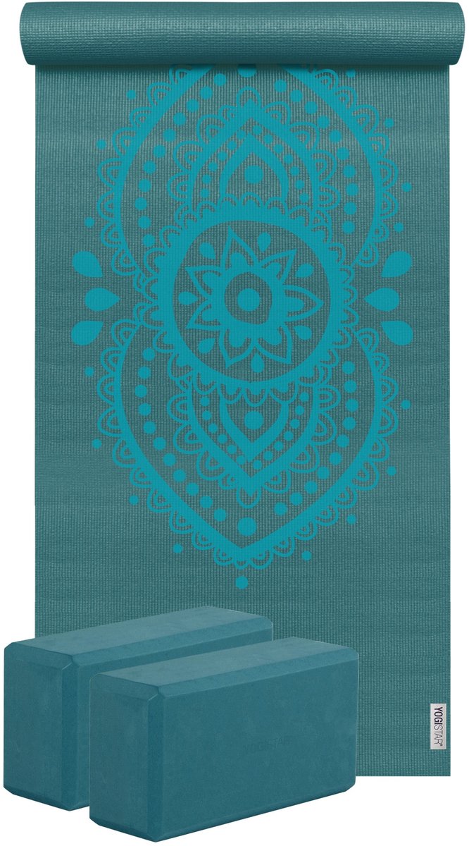 Yoga-Set Starter Edition - ajna chakra (Yogamatte + 2 Yogablöcke)