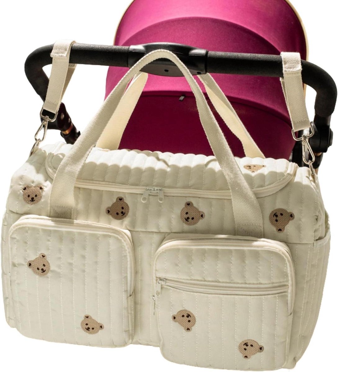 luiertas - luiertas organizer - baby verzorgen - meerdere vakken - 48x22x26 cm - geen kleur gespecificeerd