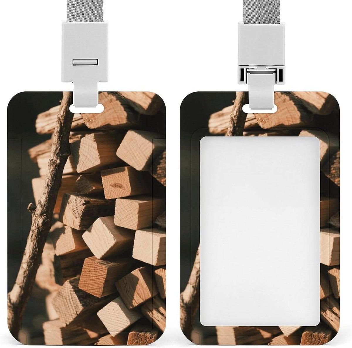 ID-badgehouder met Lanyard - Naamplaatjeshouder Werkbadge - Veilig Identificeren - Waterdicht ABS Kunststof - 10.9 x 6.9 cm - Wit