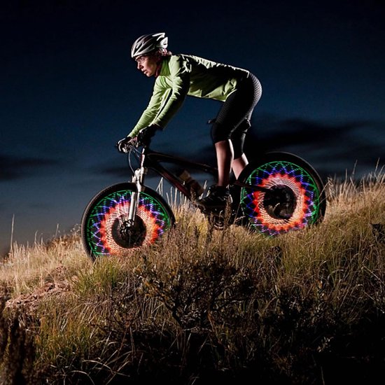Wielverlichting LED - Fietsverlichting Spaak - Fietsen Zichtbaarheid - 32 Automatische Patronen - 127 cm - Multicolor — afbeelding 2