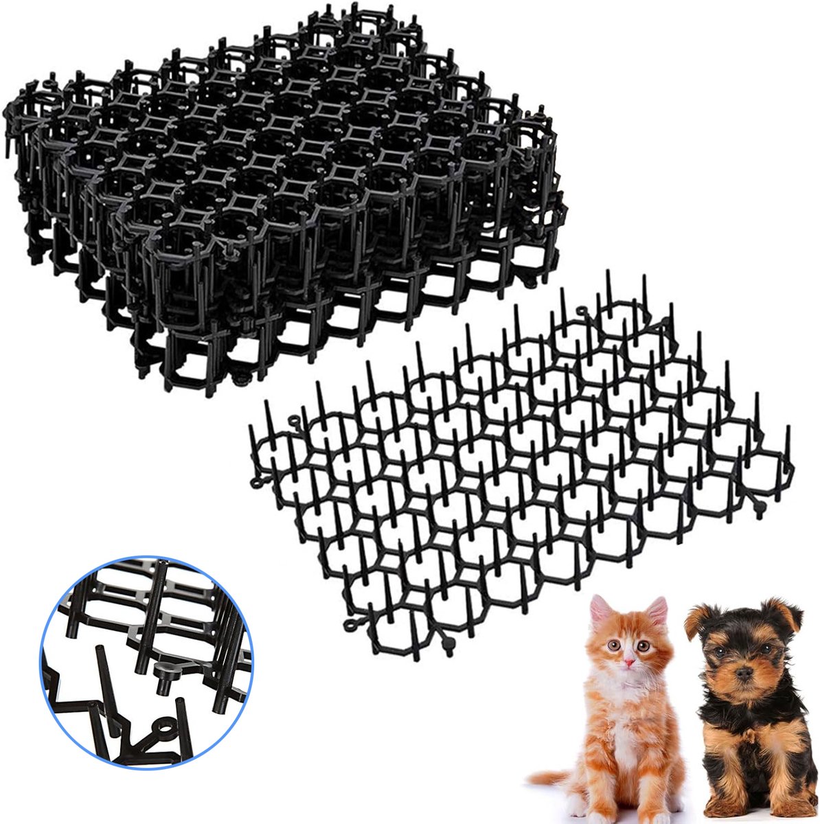 10 Stuks Anti-Kattenprikkers - 34*42cm Kattenverschrikkers Voor In De Tuin - Dierenafschrikmat - Diervriendelijk Afweermiddel Voor Vossen En Honden