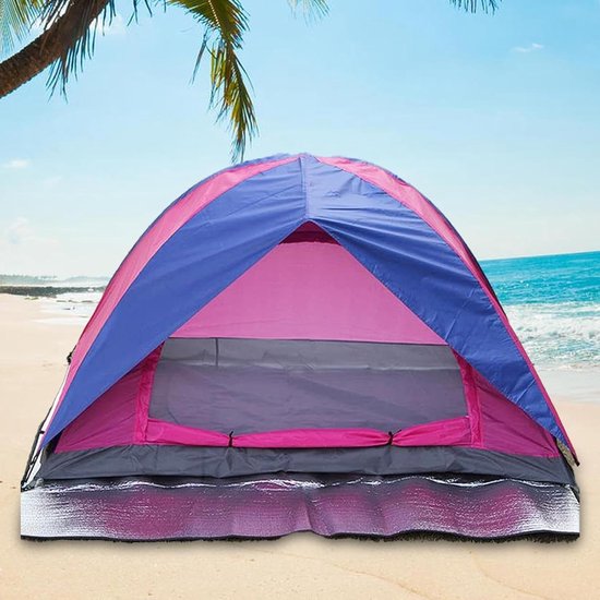 Tentmat - Campingmat - Comfortabel Kamperen - Dubbelzijdig Aluminium - 195 x 180 cm - Meerkleurig — afbeelding 4