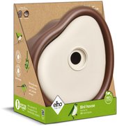 Elho Organic Bird House 25cm - Vogelhuisje voor Tuin of Balkon - Geschikt voor meer dan 11 Soorten - Gemaakt voor elke dag - L27.4 x B16.8 x H25.4 cm - Kastanje bruin