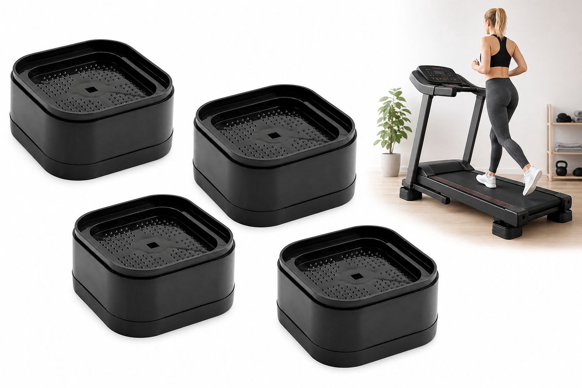 VHV - Loopband Verhogers Set van 4 - Stapelbare Hellingblokken - Voor Wandelband en Thuisfitness