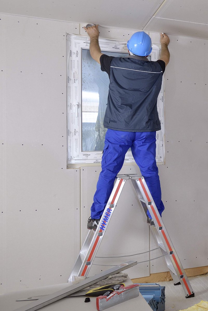 SnelShoppen - Trapladder 2x5 Treden - Dubbelzijdig Beloofbaar, Versterkte Treden, Spreidbeveiliging voor Huishouden, Tuin, Klussen, Camping