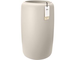 Elho Amber Beads Large 40 - Bloempot voor Binnen & Buiten - 100% Gerecycled Plastic - Ø 39.2 x H 65.7 cm - Linen white