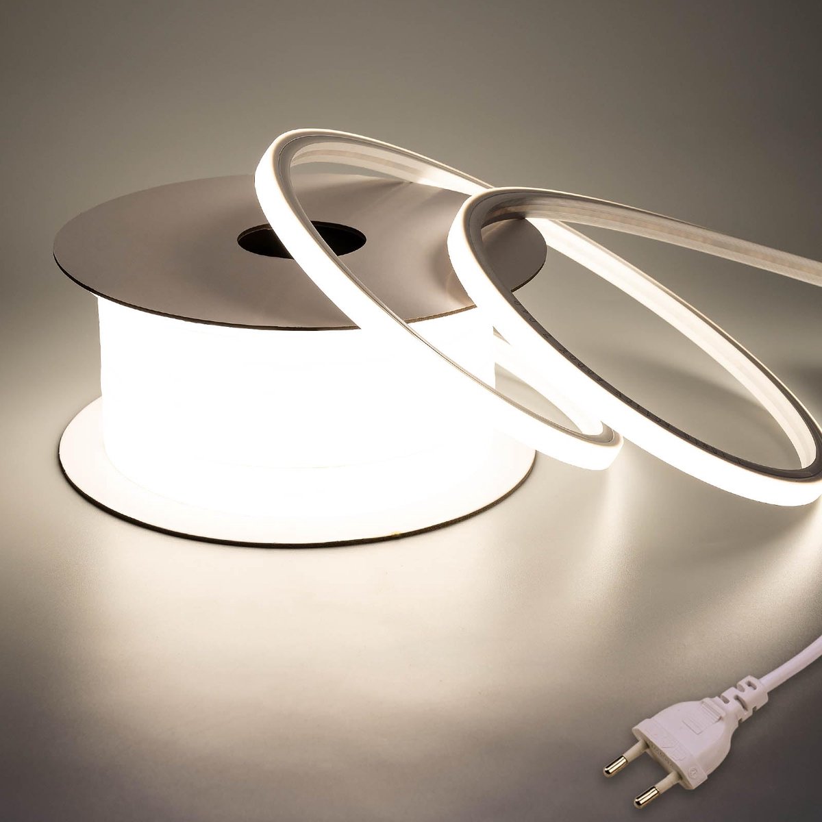 SnelShoppen - LED Neon Strip Light 10m 4000K Natuurlijk Wit Waterdicht Silicone 10W/M Flexibel voor Slaapkamer Tuin Commercieel Woonkamer Feest