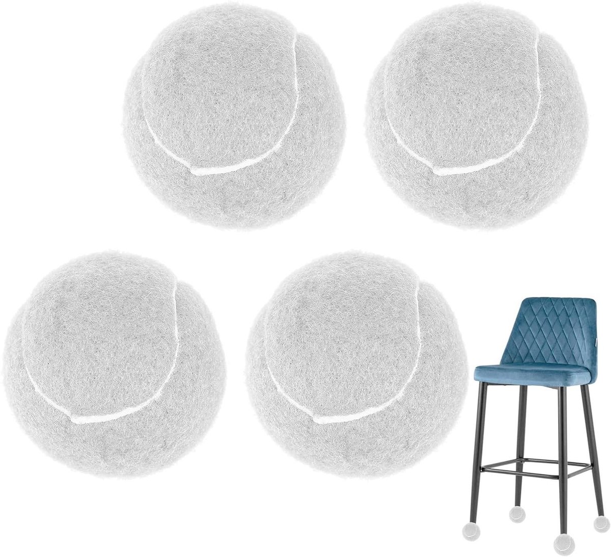 Vloerbeschermers Stoelpoten - Meubeldopjes Rubber - Vloeren Beschermen - Flexibel Snijdbaar - 6.5 cm Diameter - Wit