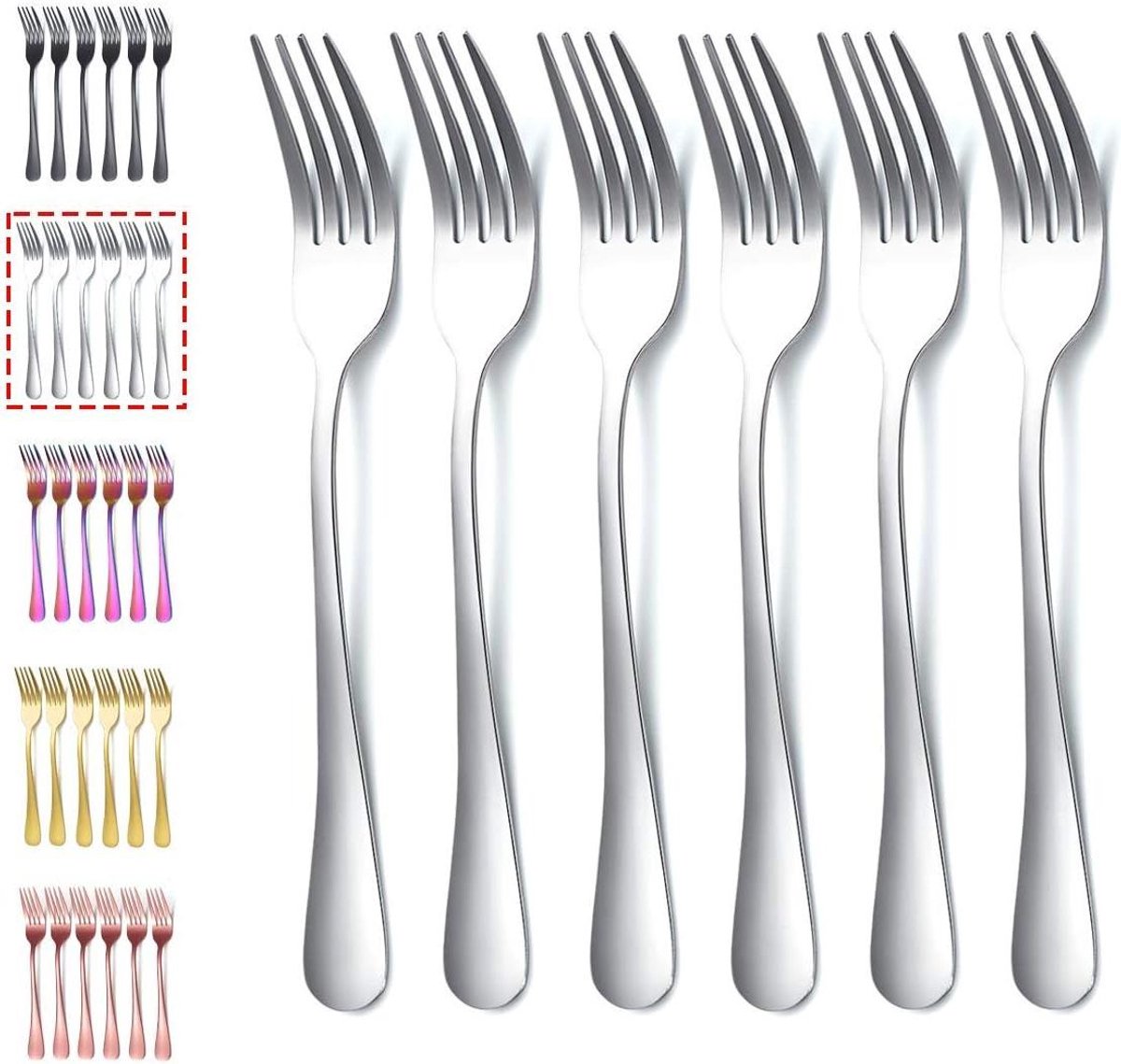 Diner vorken - Tafelvorken Bestek - Dagelijks Eten - Roestvrij staal - 20.75 cm - Zilver