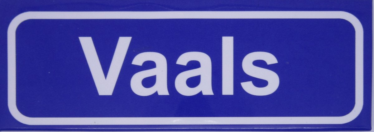 Souv© - koelkast magneet - plaatsnaam bord - kombord - souvenir - koelkastmagneetje - relatiegeschenk Vaals