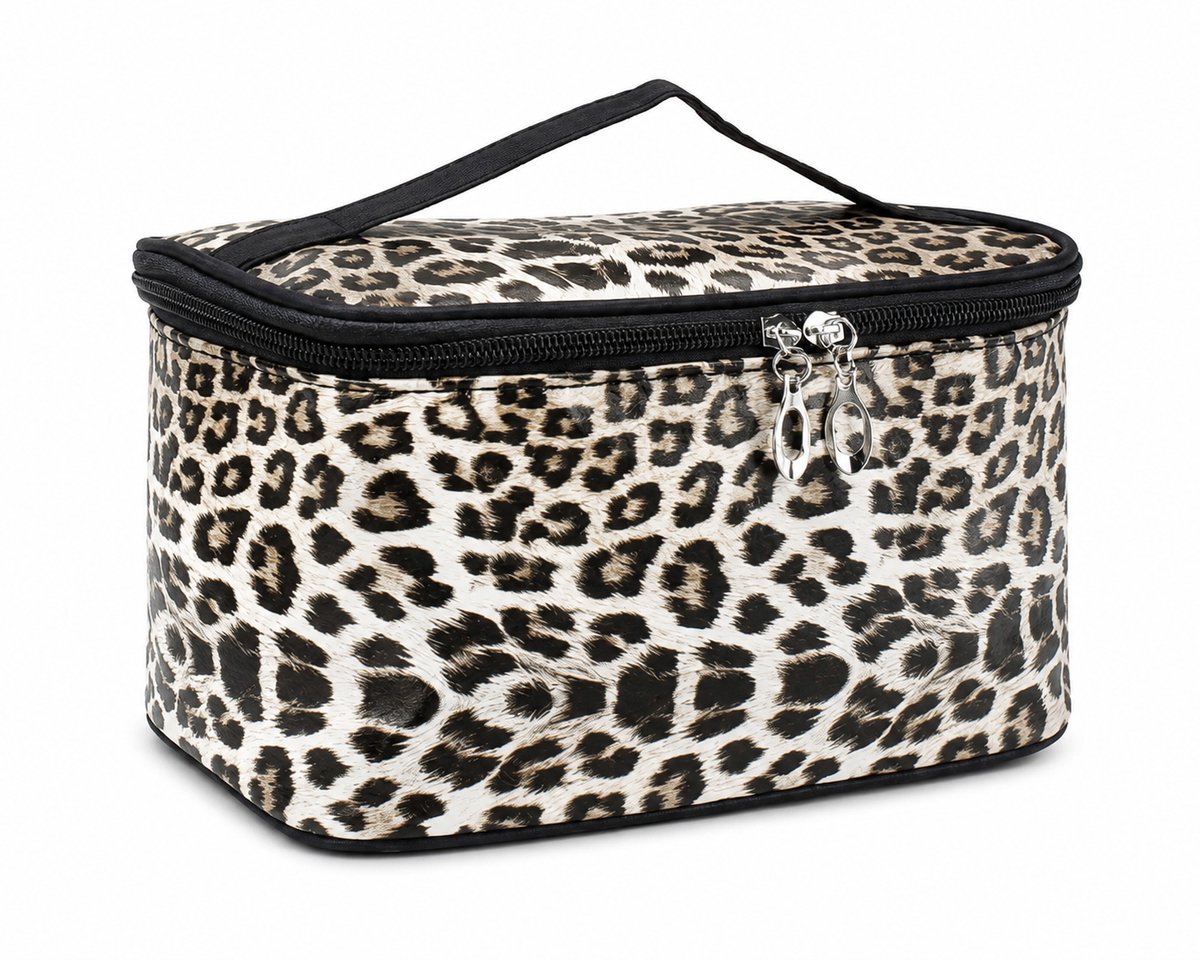 toilettas tijgerprint - beautycase luipaard print - make up tas - toilettas -