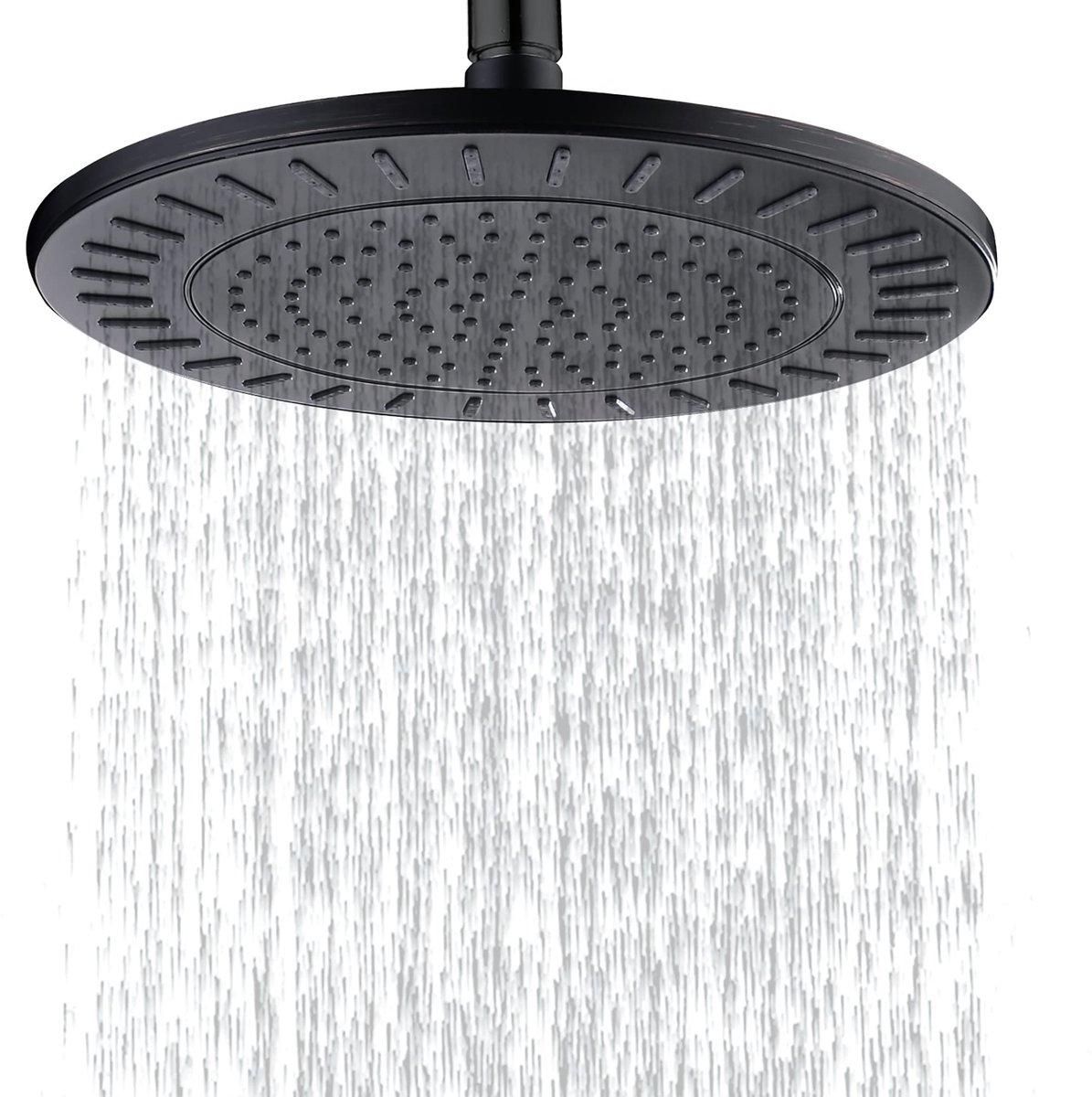 SnelShoppen - Grote 9" Regenval Overhead Douchekop - Krachtige 200 Jet Nozzles - Spa-achtige Douche-Ervaring - Rond Olie-gewreven Brons - Luxe Douche