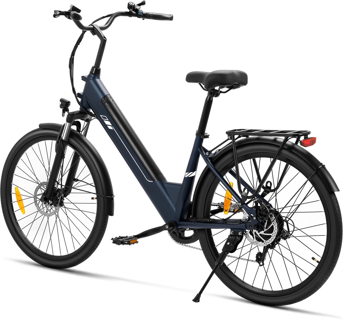 Touroll J2 ST Elektrische Fiets Stap-in 100KM Actieradius 250W 45Nm E-Bike 26 inch Afneembare Accu 561,6Wh Shimano 7 Versnellingen Dames Stadsfiets Laag Instap Woonwerk Vrouwen Senioren Voorvering Schijfremmen 120kg J1 ST Upgrade 2026Nieuw Cadeau Tip thumbnail 2