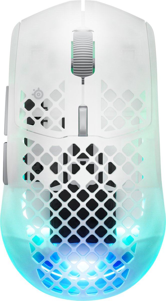 SteelSeries Aerox 3 Wireless Gen 2 - Draadloze Gaming Muis - 4000 Hz Polling Rate - Ghost/Wit thumbnail 4