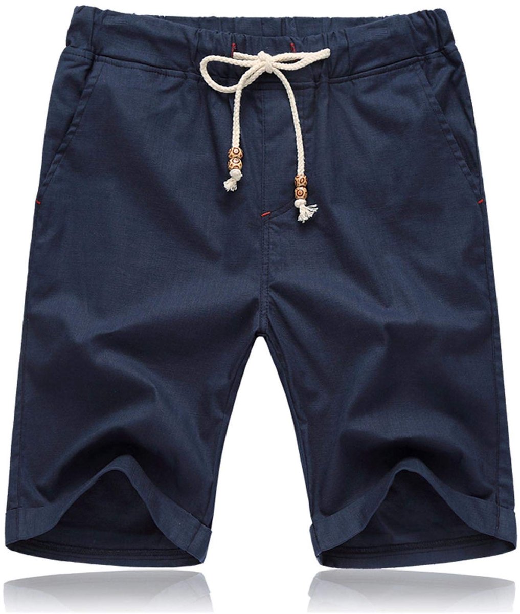 SnelShoppen - Herenshorts XXL Blauw met Zak, Ademend en Lichtgewicht voor Zomer, Sport, Strand en Vrije Tijd